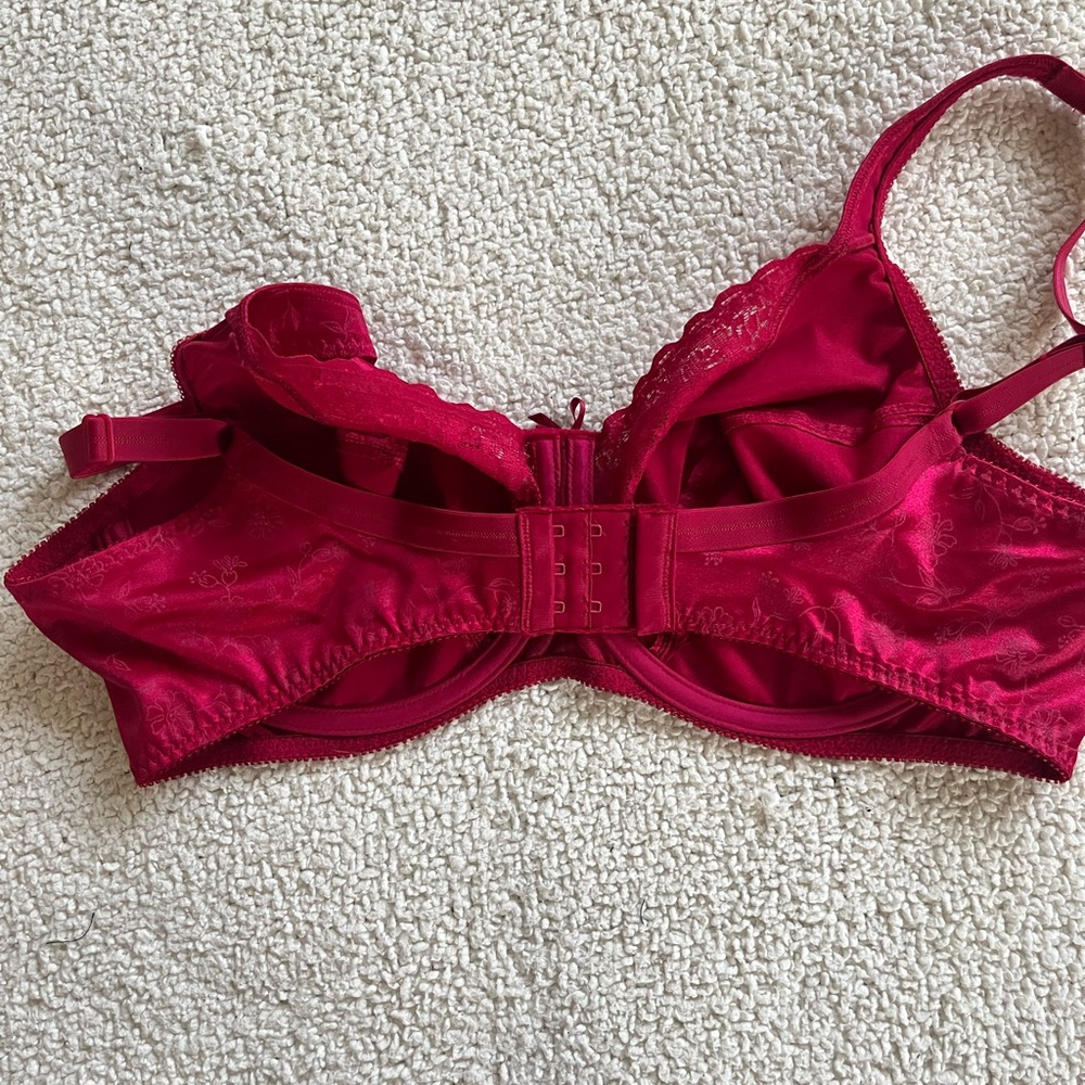 Red Lace Bra 40C - Picture 2 of 3